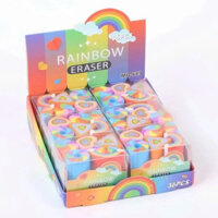 Hộp 36 Cục Gôm 7 Sắc Cầu Vòng MQ-689 Tẩy Siêu Sạch ( 36 Cục/Hộp )