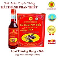 [Hộp 36A chai cao] Nước Mắm Cá Cơm Truyền Thống Hải Thành Phan Thiết Nước mắm cá cơm nguyên chất không Ure gây hại...