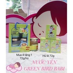 Hộp 4 hũ nước yến cho trẻ em Green Bird Babi 72g