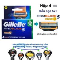 Hộp 4 lưỡi dao cạo râu Gillette Proglide5 Power (đầu cạo 5+1)