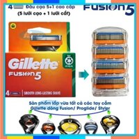 Hộp 4 lưỡi dao cạo râu Gillette Fusion5 (đầu cạo 5+1)