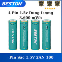 Hộp 4 Pin sạc 2A 1.5V Lithium Beston - AA - 3600mWh, Hộp Sạc M7036 AA 1.5V  pin đồ chơi, pin máy ảnh