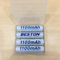 Hộp 4 pin sạc AA AAA Beston dung lượng cao, sạc lại nhiều lần - Hàng chính hãng - AAA 1100mAh