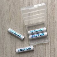 Hộp 4 pin sạc AA AAA Beston dung lượng cao, sạc lại nhiều lần - Hàng chính hãng - AAA 1300mAh