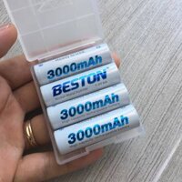 Hộp 4 pin sạc AA AAA Beston dung lượng cao, sạc lại nhiều lần - Hàng chính hãng - AA 3000mAh