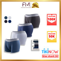 Hộp 4 quần boxer nam thun lạnh, quần lót nam co dãn 4 chiều- Formen Shop- FMQS017 - XL
