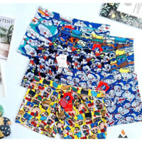 Hộp 4 Quần Sịp Đùi Nam Chất Liệu Thun lạnh Mềm Mại, Quần Lót Nam BOXER Ngộ Nghĩnh Nhiều Hình Dễ Thương QN05