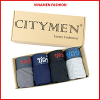 Hộp 4 quần sịp nam Boxer cao cấp lưng Thái Lan quần lót co dãn 4 chiều vải cotton - HOP4_THAI_BC
