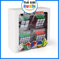 Hộp 4 Rubik QiYi MS 2x2, 3x3, 4x4, 5x5 Có Nam Châm Cao Cấp | The Gioi Rubik