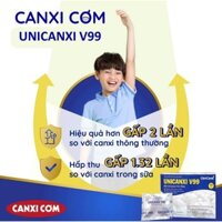 Hộp 40 gói UNICANXI V99 canxi cơm Nhật Bản siêu hấp thụ dành cho Phụ nữ mang thai, cho con bú, trẻ em, người lớn tuổi.