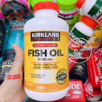 Hộp 400 viên dầu cá Fish Oil Kirkland bổ sung Omega-3 Fatty Acids Mỹ (chỉ bán hàng chuẩn US)