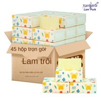 ♗▲Hộp 45 gói đầy đủ giấy bơm màu tự nhiên sợi tre khử trùng