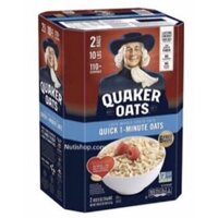 Hộp 4.52kg Yến mạch Quick 1 - Minute Quaker Oats Hạt Vỡ - NK Mỹ