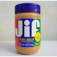 [Hộp 454g – NẮP XANH] BƠ ĐẬU PHỘNG (HẠT) [USA] JIF Extra Crunchy Peanut Butter