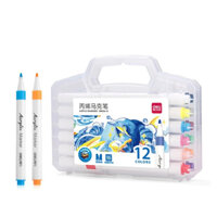 Hộp 48 Bút Lông Màu Acrylic Markers - Deli HM108-48