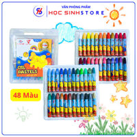 Hộp 48 Màu Sáp Dầu Hiệu G-Star Hình Chú Voi VT448N Hộp Nhựa Dễ Bảo Quản