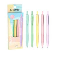 Hộp 5 bút gel bi màu Pastel Thiên Long Flexoffice Pazto FO-GELB039VN nét 0.6mm - Mực xanh