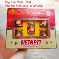[Hộp 5 lọ] Yến tổ cao cấp đường phèn 12,5% tổ yến Vietnest