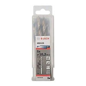 Hộp 5 mũi khoan Inox HSS-Co 10.2mm Bosch 2608585899