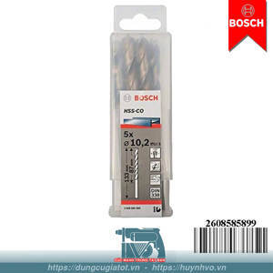 Hộp 5 mũi khoan Inox HSS-Co 10.2mm Bosch 2608585899