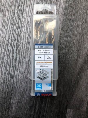 Hộp 5 mũi khoan Inox HSS-Co 10mm Bosch 2608585898