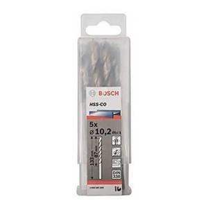 Hộp 5 mũi khoan Inox HSS-Co 10.2mm Bosch 2608585899