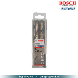 Hộp 5 mũi khoan Inox HSS-Co 13mm Bosch 2608585905