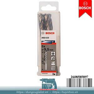 Hộp 5 mũi khoan Inox HSS-Co 9.5mm BOSCH 2608585897