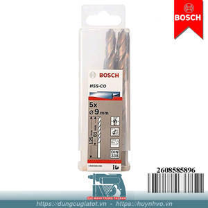 Hộp 5 mũi khoan Inox HSS-Co 9mm Bosch 2608585896