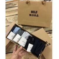Hộp 5 sịp đùi nam Muji kèm hộp và túi giấy - RẺ VÔ ĐỊCH