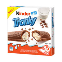 HỘP 5 THANH BÁNH SOCOLA GIÒN Kinder Tronky Biscuit Bar Multi Pack, Cocoa Wafer - Chocolate - Milky & Biscuit Crumbs, 19g