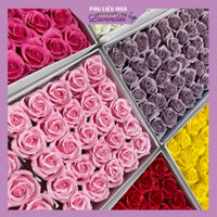 Hộp 50 Bông Hoa Hồng Sáp 3 Lớp Loại 1 Đủ Màu Sắc - Phụ kiện ngành hoa Lavender 💜LVD-2053