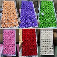 Hộp 50 bông hoa hồng sáp thơm hàng VIP loại 1 siêu đẹp/Đi đơn từ 2 hộp