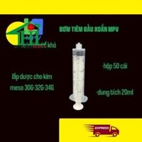 Hộp 50 Cái Bơm tiêm hút mỡ thẩm mỹ MPV Đầu Xoắn 20ml