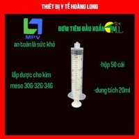 Hộp 50 Cái Bơm tiêm hút mỡ thẩm mỹ MPV Đầu Xoắn 20ml