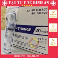 [Hộp 50 chiếc] Bơm tiêm MPV ECO 20ml sử dụng 1 lần kim 23G, đầu trượt, đầu xoắn - VTYT Bình An