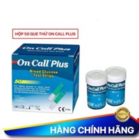 Hộp 50 que thử đường huyết On Call Plus, mỗi hộp 2 lọ 25 que thử chính hãng ACON