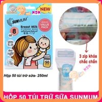 Hộp 50 túi trữ sữa mẹ không BPA 250ml SUNMUM (Thái Lan) SM