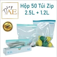 Hộp 50 Túi Zip Lock Đựng Thực Phẩm Cao Cấp IKEA ISTAD Hàng Chính Hãng (2,5L + 1,2L)