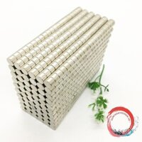 Hộp 50 Viên Nam Châm Vĩnh Cửu 8x2mm Mạ Nikel Lực Từ N35 Giá Khuyến Mãi