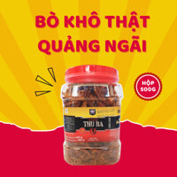 [Hộp 500g] Bò khô Thu Ba cay vừa, thịt chắc thơm ngọt đặc sản Quảng Ngãi