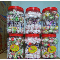 hộp 50cay :kẹo bông đường có nhân dẻo hình thú