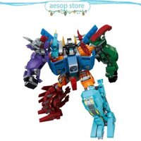 Hộp 6 bộ đồ chơi lắp ráp Robot biến hình - Khủng long 553 chi tiết Qman 1414