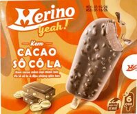 Hộp 6 cây kem cacao sôcôla Merino Yeah! 68g