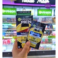 Hộp 6 gói Garnier Men Turbobright Super Serum Gel với VitaminC cô đặc gấp 5 lần nội địa Thái