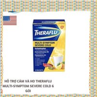 Hộp 6 gói Hỗ trợ cảm và ho Theraflu Multi-Symptom Severe Cold 6 gói