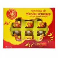 Hộp 6 hũ nước yến sào Thiên Hoàng 12% 70ml