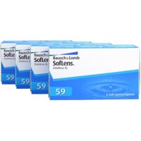 Hộp 6 Lens kính tròng Bausch&Lomb Soflens - Lens 1 tháng không màu cận đến -9 độ- tặng 3 khay