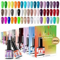 Hộp 6 Lọ Nước Sơn Móng Tay gel uv 7.5ml Màu Sắc Nổi Bật