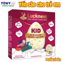[Hộp 6 lọ] Yến Sào Luck Nest Kid hương Vani, bổ sung dinh dưỡng cho bé